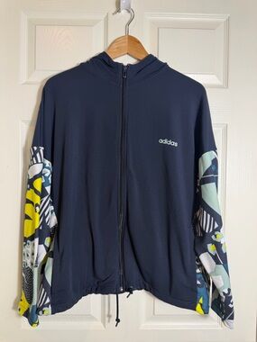 Womens Farm Rio Navy Adidas Zip Hoodie Size Medium